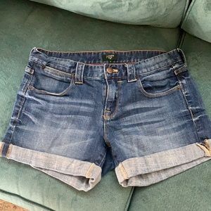 Jcrew denim cuffed shorts size 4